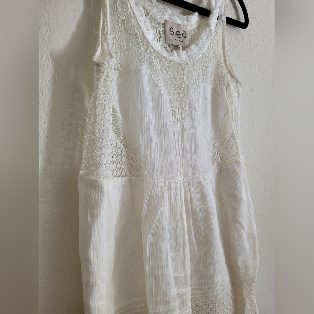 Lace eyelet Sea NY white dress | size 2